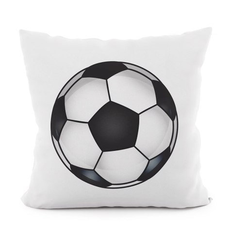 FUTBOL Poszewka dekoracyjna VELVET futbolówka, 40x40cm, kolor czarno-biały P00051 FUTBOL Poszewka dekoracyjna VELVET futbolówka, 40x40cm, kolor czarno-biały P00051