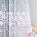 Firanka żakardowa ze wzorem pasowym, wys. 160cm, kolor biały 018960/000/001/160000/1