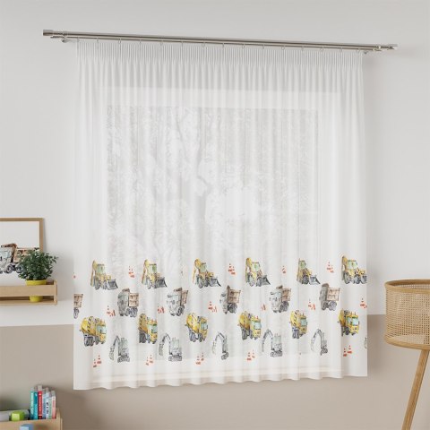 POJAZDY Firanka z ołowianką WOAL PREMIUM, wys. 157cm, kolor zółty D00087 POJAZDY Firanka z ołowianką WOAL PREMIUM, wys. 157cm, kolor zółty D00087
