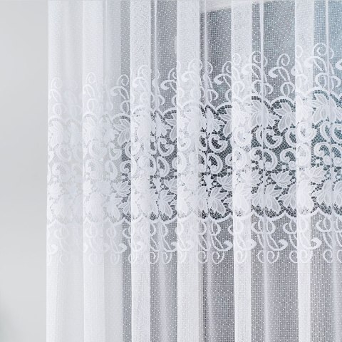 Firanka żakardowa, pasowa, wys. 140cm, kolor biały 004465/000/001/140000/1 Firanka żakardowa, pasowa, wys. 140cm, kolor biały 004465/000/001/140000/1