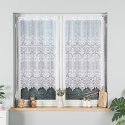 Firanka żakardowa ze wzorem pasowym, wys.120cm, kolor biały 018495