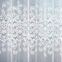 Firanka żakardowa ze wzorem pasowym, wys.120cm, kolor biały 018495