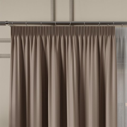 GRETA Tkanina na zasłony typu dimout/blackout, wys. 320cm, kolor brązowy 004204 GRETA Tkanina na zasłony typu dimout/blackout, wys. 320cm, kolor brązowy 004204