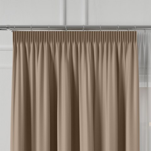 GRETA Tkanina na zasłony typu dimout/blackout, wys. 320cm, kolor ciemny beżowy 004204 GRETA Tkanina na zasłony typu dimout/blackout, wys. 320cm, kolor ciemny beżowy 004204