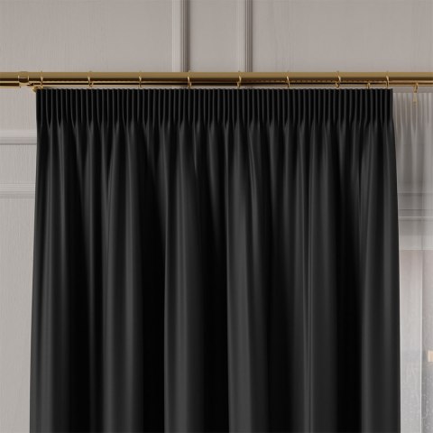 GRETA Tkanina na zasłony typu dimout/blackout, wys. 320cm, kolor czarny 004204 GRETA Tkanina na zasłony typu dimout/blackout, wys. 320cm, kolor czarny 004204