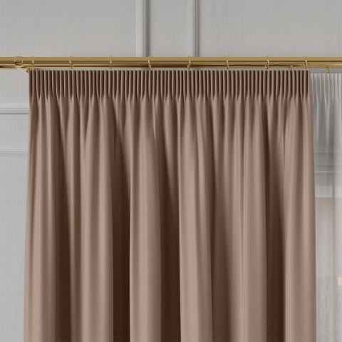 GRETA Tkanina na zasłony typu dimout/blackout, wys. 320cm, kolor jasny brązowy 004204 GRETA Tkanina na zasłony typu dimout/blackout, wys. 320cm, kolor jasny brązowy 004204