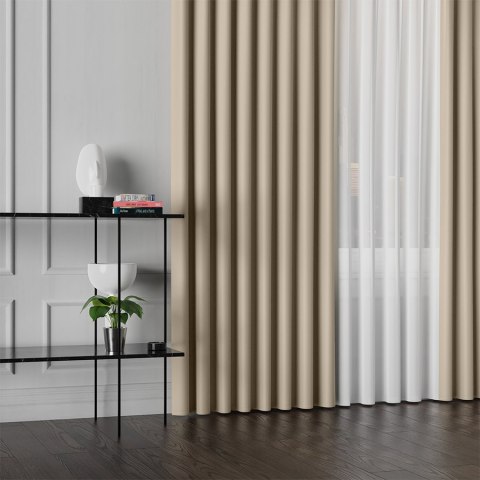GRETA Tkanina na zasłony typu dimout/blackout, wys. 320cm, kolor kremowy 004204 GRETA Tkanina na zasłony typu dimout/blackout, wys. 320cm, kolor kremowy 004204