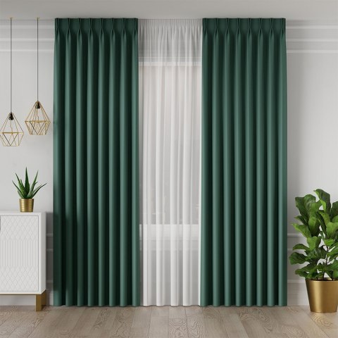 GRETA Tkanina na zasłony typu dimout/blackout, wys. 320cm, kolor zielony 004204 GRETA Tkanina na zasłony typu dimout/blackout, wys. 320cm, kolor zielony 004204