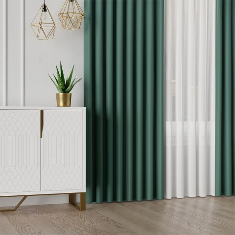 GRETA Tkanina na zasłony typu dimout/blackout, wys. 320cm, kolor zielony 004204 GRETA Tkanina na zasłony typu dimout/blackout, wys. 320cm, kolor zielony 004204