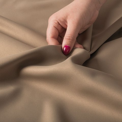 GRETA Tkanina na zasłony typu dimout/blackout, wys. 320cm, kolor jasny brązowy 004204 GRETA Tkanina na zasłony typu dimout/blackout, wys. 320cm, kolor jasny brązowy 004204