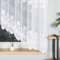 JOWITA Firanka żakardowa gotowa ze wzorem pasowym, 160x300cm, kolor biały 018960