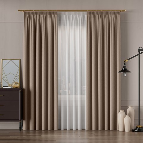 LISA Tkanina na zasłony, wys. 300cm, kolor 004 cappuccino 004150