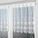 Zazdrostka żakardowa ze wzorem pasowym, wys.70cm, kolor biały 018960