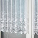 Zazdrostka żakardowa ze wzorem pasowym, wys.70cm, kolor biały 018960