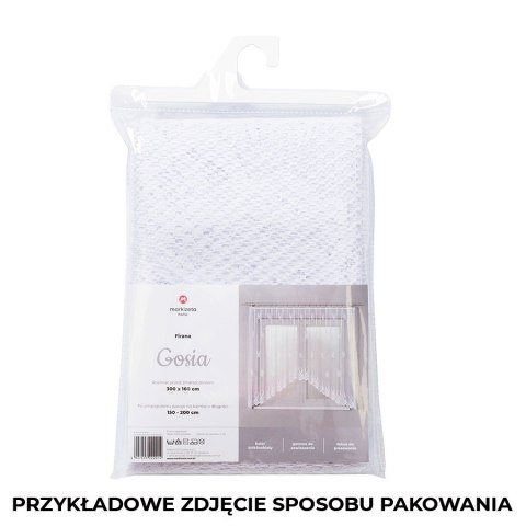 GOSIA Firanka żakardowa gotowa, 120x250cm, kolor biały 004017 GOSIA Firanka żakardowa gotowa, 120x250cm, kolor biały 004017