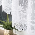 JOWITA Firanka żakardowa gotowa ze wzorem pasowym, 150x300cm, kolor biały 018960