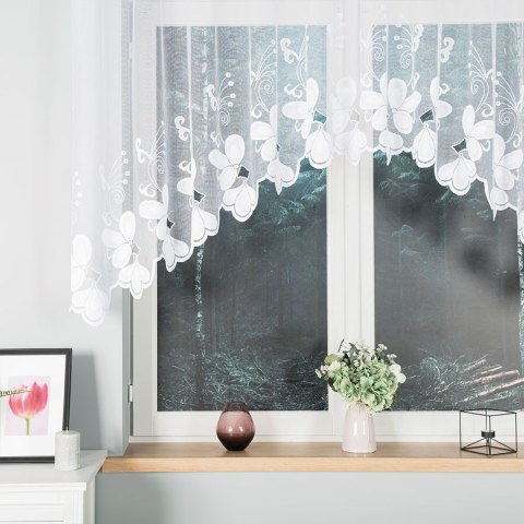 TEODORA Firanka żakardowa gotowa, 120x300cm, kolor biały 005099 TEODORA Firanka żakardowa gotowa, 120x300cm, kolor biały 005099