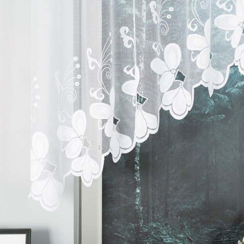 TEODORA Firanka żakardowa gotowa, 120x300cm, kolor biały 005099 TEODORA Firanka żakardowa gotowa, 120x300cm, kolor biały 005099