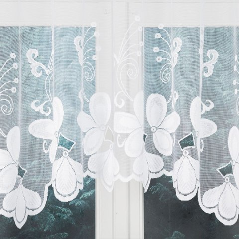 TEODORA Firanka żakardowa gotowa, 120x300cm, kolor biały 005099 TEODORA Firanka żakardowa gotowa, 120x300cm, kolor biały 005099
