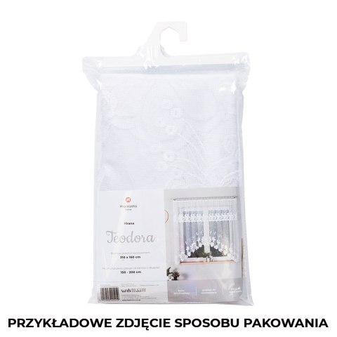 TEODORA Firanka żakardowa gotowa, 120x300cm, kolor biały 005099 TEODORA Firanka żakardowa gotowa, 120x300cm, kolor biały 005099