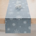 ŚNIEŻKI Bieżnik wodoodporny VELVET, 40x160cm, kolor jasny niebieski ze srebrnym zdobieniem TBN001/KSP/063/040160/1 ŚNIEŻKI Bieżnik wodoodporny VELVET, 40x160cm, kolor jasny niebieski ze srebrnym zdobieniem TBN001/KSP/063/040160/1
