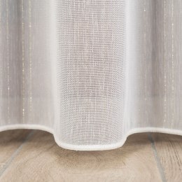 Firanka fantazyjna z ołowianką, wys. 300cm, kolor biały ze złotą nitką 318461/OLO/001/000300/1