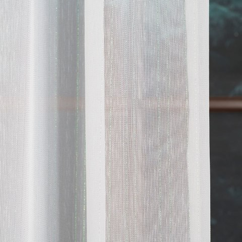 Firanka fantazyjna z ołowianką, wys. 300cm, kolor biały z neonową nitką 318461/OLO/003/000300/1