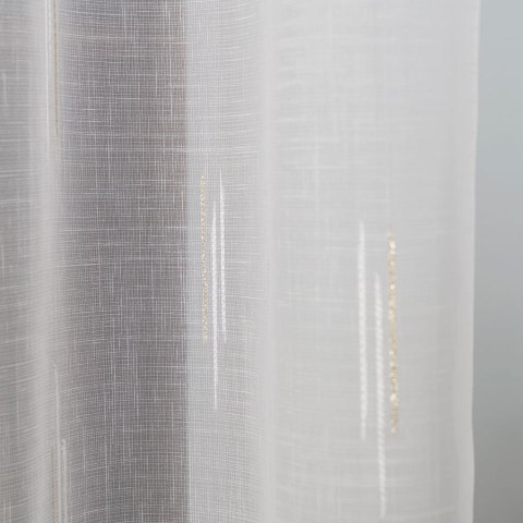 Firanka fantazyjna ze wzorem po całości z ołowianką, wys.305, kolor biały ze złotym 024960/OLO/004/000305/1 Firanka fantazyjna ze wzorem po całości z ołowianką, wys.305, kolor biały ze złotym 024960/OLO/004/000305/1