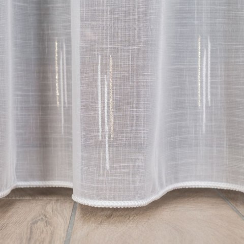 Firanka fantazyjna ze wzorem po całości z ołowianką, wys.305, kolor biały ze złotym 024960/OLO/004/000305/1 Firanka fantazyjna ze wzorem po całości z ołowianką, wys.305, kolor biały ze złotym 024960/OLO/004/000305/1