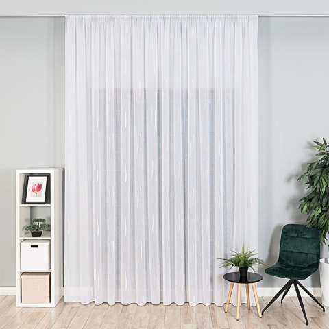 Firanka fantazyjna ze wzorem po całości z ołowianką, wys.320cm, kolor biały z beżowym 027410/OLO/018/000320/1 Firanka fantazyjna ze wzorem po całości z ołowianką, wys.320cm, kolor biały z beżowym 027410/OLO/018/000320/1