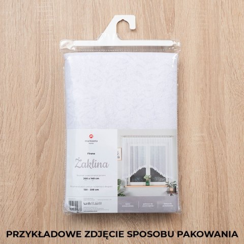 ŻAKLINA Firanka żakardowa gotowa, 160x400cm, kolor biały 023405 ŻAKLINA Firanka żakardowa gotowa, 160x400cm, kolor biały 023405