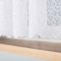Firanka haftowana ze wzorem na samym dole, wys. 160cm, kolor biały 008240/768/001/000160/1
