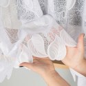 Firanka żakardowa ze wzorem po całości, wys. 160cm, kolor biały 023097