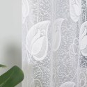 Firanka żakardowa ze wzorem po całości, wys. 180cm, kolor biały 023097