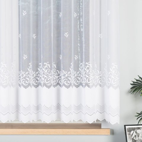 Firanka żakardowa ze wzorem po całości, wys. 160cm, kolor biały 023419/000/001/000160/1 Firanka żakardowa ze wzorem po całości, wys. 160cm, kolor biały 023419/000/001/000160/1