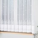 Firanka żakardowa ze wzorem po całości, wys. 160cm, kolor biały 023419/000/001/000160/1