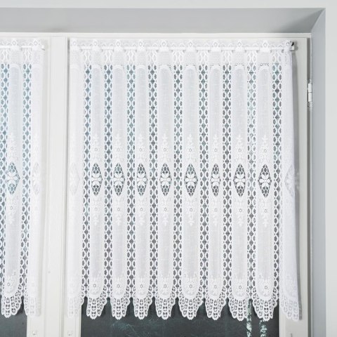 Zazdrostka żakardowa panelowa, wys. 80cm, kolor biały 107806/000/001/000080/1 Zazdrostka żakardowa panelowa, wys. 80cm, kolor biały 107806/000/001/000080/1