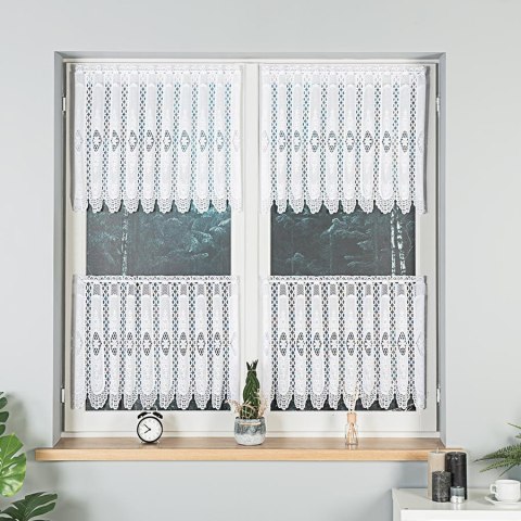 Zazdrostka żakardowa panelowa, wys. 90cm, kolor biały 107806/000/001/000090/1 Zazdrostka żakardowa panelowa, wys. 90cm, kolor biały 107806/000/001/000090/1