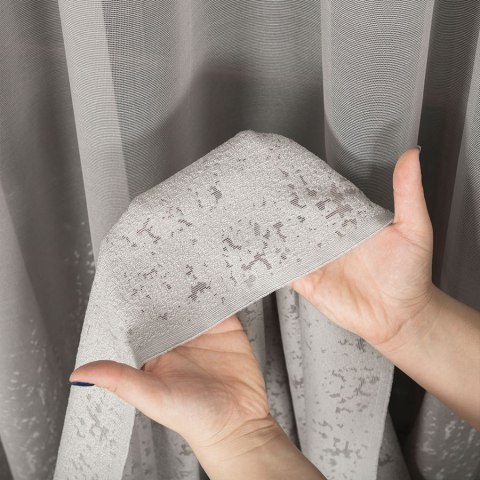 Firanka żakardowa ze wzorem po całości, wys. 280cm, kolor szary 057639/000/023/000280/1 Firanka żakardowa ze wzorem po całości, wys. 280cm, kolor szary 057639/000/023/000280/1