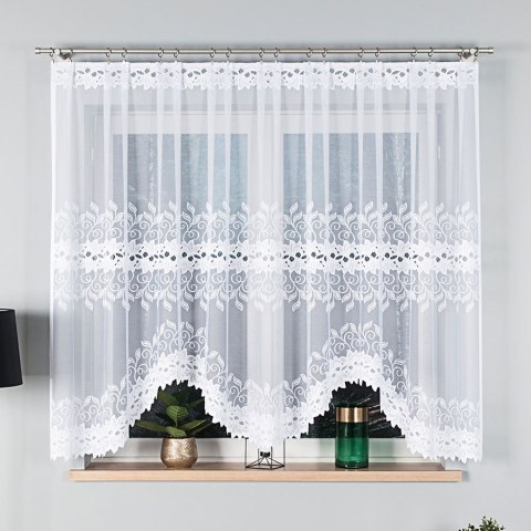 BASTIA Firanka żakardowa gotowa, 160x300cm, kolor biały 648107/FBL/001/300160/1 BASTIA Firanka żakardowa gotowa, 160x300cm, kolor biały 648107/FBL/001/300160/1
