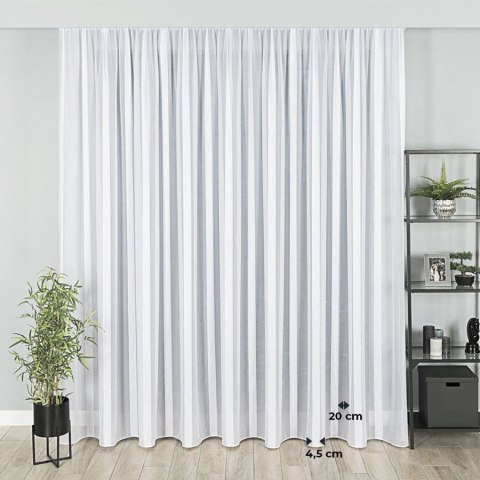 Firanka fantazyjna z ołowianką z pionowymi pasami, wys. 300cm, kolor biały 318486/OLO/001/300000/1 Firanka fantazyjna z ołowianką z pionowymi pasami, wys. 300cm, kolor biały 318486/OLO/001/300000/1