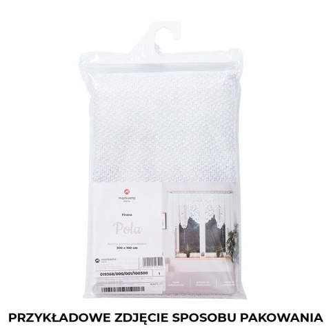 POLA Firanka żakardowa gotowa, 130x250cm, kolor biały 019368 POLA Firanka żakardowa gotowa, 130x250cm, kolor biały 019368
