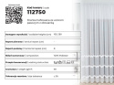 Firanka haftowana ze wzorem pasowym z ołowianką, wys.280cm, kolor biały ze złotym 112750/OLO/004/000280/1