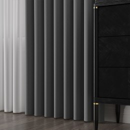 LIMA Tkanina na zasłony, wys. 300cm, kolor 031 ciemny szary 318287/TDP/031/000300/1
