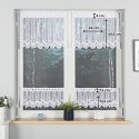 Zazdrostka żakardowa ze wzorem po całości, wys. 50cm, kolor biały 019245/000/001/000050/1