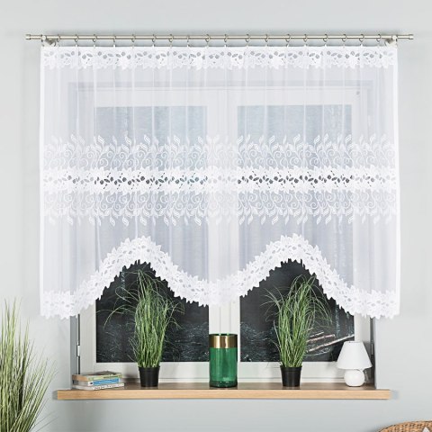 BASTIA Firanka żakardowa gotowa, 130x280cm, kolor biały 648107/FBL/001/280130/1 BASTIA Firanka żakardowa gotowa, 130x280cm, kolor biały 648107/FBL/001/280130/1