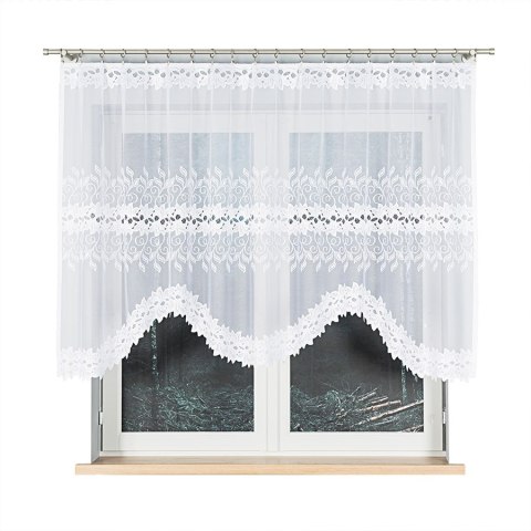 BASTIA Firanka żakardowa gotowa, 130x280cm, kolor biały 648107/FBL/001/280130/1 BASTIA Firanka żakardowa gotowa, 130x280cm, kolor biały 648107/FBL/001/280130/1