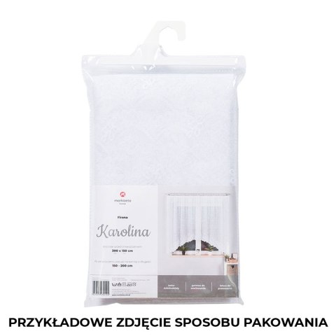 KAROLINA Firanka żakardowa gotowa, 130x300cm, kolor biały 054160/FBL/001/300140/1 KAROLINA Firanka żakardowa gotowa, 130x300cm, kolor biały 054160/FBL/001/300140/1