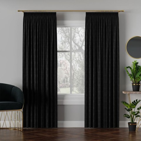 MILAS Zasłona gotowa na taśmie, 250x140cm, kolor 039 czarny MILAS0/ZGT/039/140250/1 MILAS Zasłona gotowa na taśmie, 250x140cm, kolor 039 czarny MILAS0/ZGT/039/140250/1
