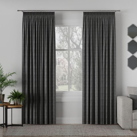 MILAS Zasłona gotowa na taśmie, 250x140cm, kolor 798 ciemny szary MILAS0/ZGT/798/140250/1 MILAS Zasłona gotowa na taśmie, 250x140cm, kolor 798 ciemny szary MILAS0/ZGT/798/140250/1